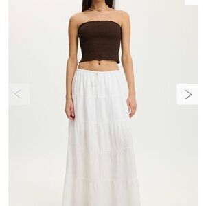 Francesca's Collections White Maxi Skirt